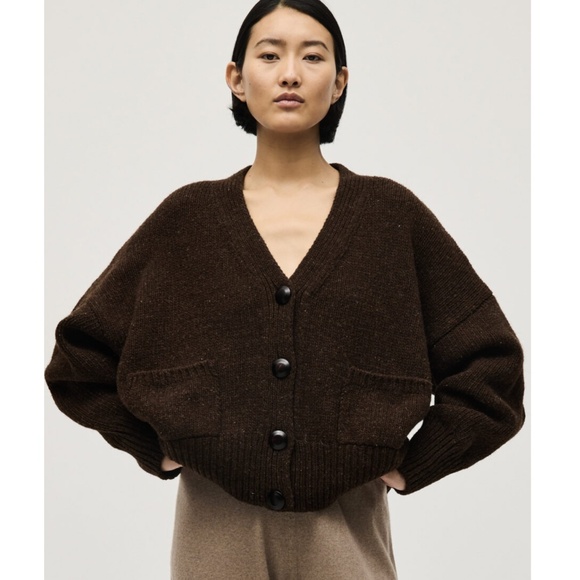 Babaa Sweaters - Babaa Dark Brown Women's Cardigan